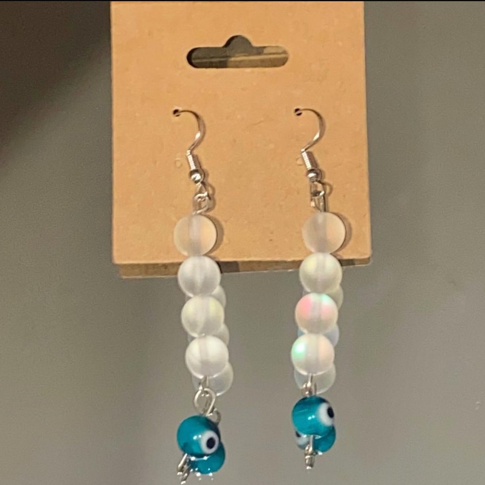 Evil eye earrings